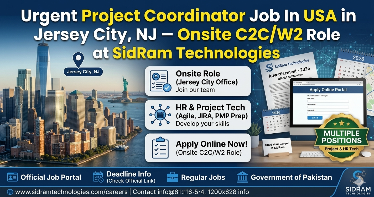 Project Coordinator Job in USA